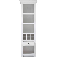 GuenstigEinrichten Hooge kapp Country House Style männist valge Country House vitriinkapp veinihoidjaga 58 x 207 cm