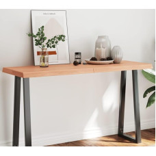 AUVYI Söögilaua asenduslauaplaat 140 x 50 x 6 cm Lauaplaat Ristkülikukujuline baarilaud puidust kohvilaud Restoranide kohvilaud Küljeplaat Lauaplaat Helepruun massiivne tammepuit