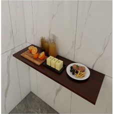 Seinale paigaldatav kokkupandav laud lauanurk disain SpaceSaving Floating Desk kodukontorile aknaruumile baar Puidust viimistlus (40 x 30 cm / 15,7 x 11,8 tolli)