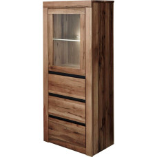 MASSIVMOEBEL24.DE Montreux #322 Vitriinkapp 62 x 42 x 150 cm Pruun õlitatud