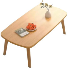 Väike kokkupandav laud - madal kokkupandav laud - ei vaja kokkupanekut - kokkupandav laud - kodukontori kokkupandav arvutilaud - 80 x 50 x 44 cm, 7,45 kg - puiduvärviga