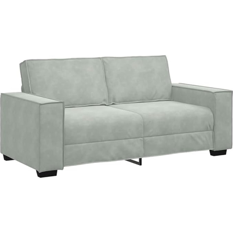 ULUYYUC Diivan väljas Diivan Klein Sessel Wohnzimmer Kleines Sofa für Jugendzimmer - 2-Sitzer-Sofa Hellgrau 140 cm Samt für Schlafzimmer Esszimmer Jugendzimmer Balkon