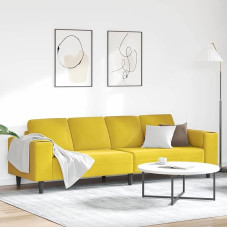Diivan Set Gelb Samt, Modernes Loungesofa Sofagarnitur Gästesofa für Wohnzimmer Schlafzimmer Spielzimmer3335097