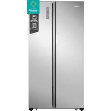 Hisense RS677N4ACC Side by Side Fridge-Freezer, 179 cm, 519 Litre Total Capacity, Multi Air Flow, LED Display, Energy Efficiency Class: C, Electronic Touch Control, Inox Look