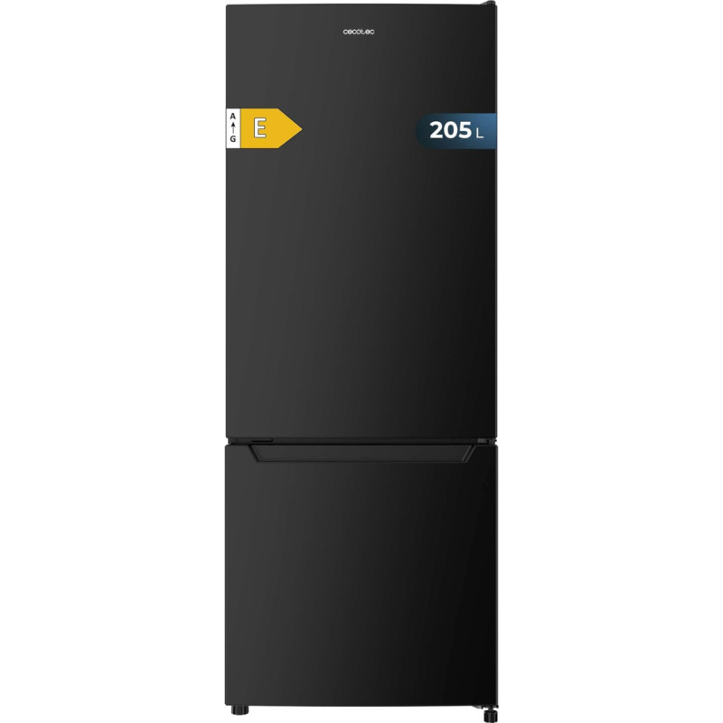 Cecotec Bolero CoolMarket Combi 205 DF Black E, Class E, 205 L, DeFrost, Fast Cooling, Reversible Door, LED Interior Lighting