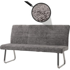 HWC-G55 Söögitoa pink harjatud roostevabast terasest Kangas / tekstiil Chenille Öko-Tex 180 cm tumehall