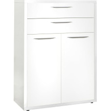 Composad | Riidekapp, 2 ukse ja 2 sahtliga, arhiivikapp, (B x K x S) 81,60 x 112 x 35,7 cm, valge lakitud, stuudio, kontor, valmistatud Itaalias.