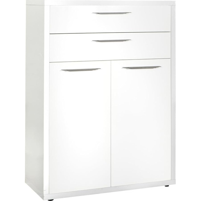 Composad | Riidekapp, 2 ukse ja 2 sahtliga, arhiivikapp, (B x K x S) 81,60 x 112 x 35,7 cm, valge lakitud, stuudio, kontor, valmistatud Itaalias.