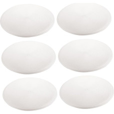 Cabilock 6 Stück Teiliges Rundes PP Tischset Abwaschbar rutschfest Hitzebeständig Gewebt Platzdeckchen für Esszimmer Restaurant Schutz vor Kratzern und Flecken