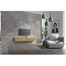 Wuun® 120 cm / Esiosa must matt (korpus Pearl Matt Grey) / 8 suurust / 6 värvi / TV Lowb8ard TV Board rippuv seinakapp Elu seinakapp / Somero