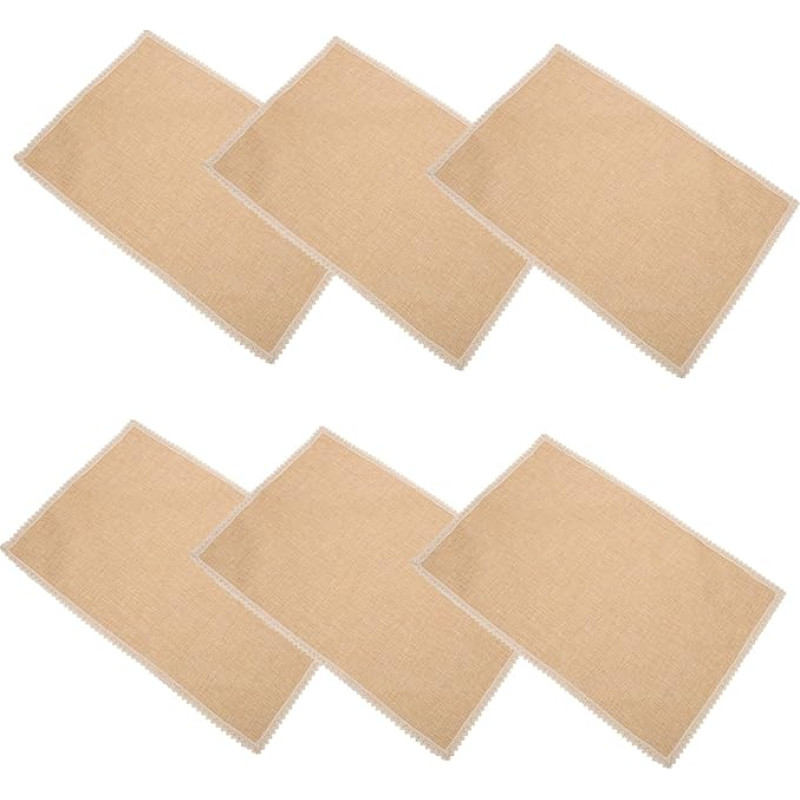 TOYANDONA 6 Stück Teiliges Abwaschbares Platzset Jute Optik Hitzebeständig Rutschfestes Tischset für Esszimmer Küche Restaurant Tischmatten