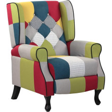 BRIGROS La voglia di fare WeHome - Ergonoomilise kangast istmega lamamistool, vooditool, reguleeritav seljatugi, elutuppa, elutuppa ja kontorisse (Patchwork, Patchwork)