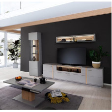 Lomadox elutoa komplekt-05 Arctic Grey värvitud koos teleripaneeliga ja tammepaneelidega