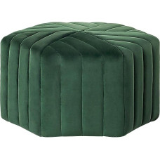 Murietta kuusnurkne pouf tumerohelisest kõrgekvaliteedilisest sametkangast
