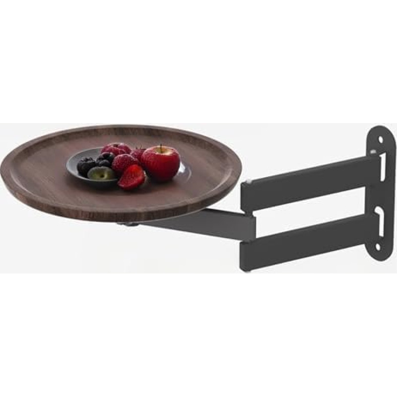 Seinale paigaldatav kokkupandav ümmargune laud Seinale paigaldatav väike ümmargune salve sissetõmmatav ruumi säästev söögilaud Ümmargune kokkupandav seinalaud Kokkupandav riiul väike