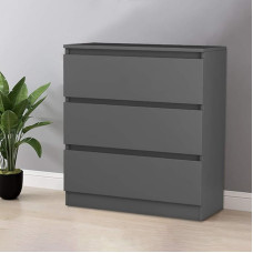 NRG kapp 3 sahtlit tumehall magamistoamööbel 70 x 40 x 77 cm