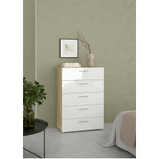 Dmora Yolande kapp, mitmeotstarbeline kapp, magamistoa kapp, 70 x 40 x 102 cm, tamm ja valge