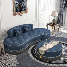 strusery 2-kohaline diivan, diivan diivan 2 padjaga, mugav istmepadi, väikesed diivanid elutuppa/korterisse/magamistuppa, lihtne kokkupanek, sametist diivan, sinine