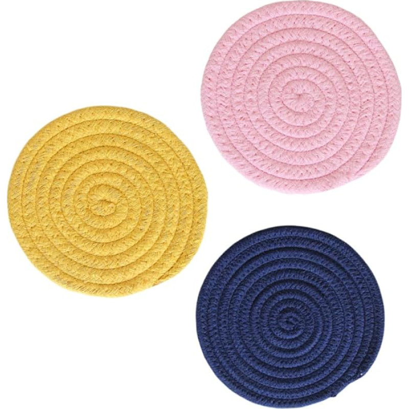 ABOOFAN kootud laualusad, 3 tk, kootud puuvillane laualusad, kohvipadi, kodumajapidamises kootud laualusad.