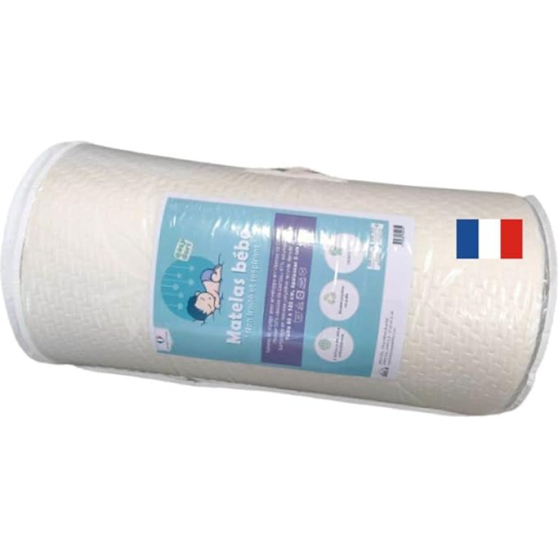 Easy Dort reisimadrats beebidele, 60 x 120 cm, praktiline madrats, ilma kortsude ja vaheseinadeta, 120 x 60 x 5 cm.