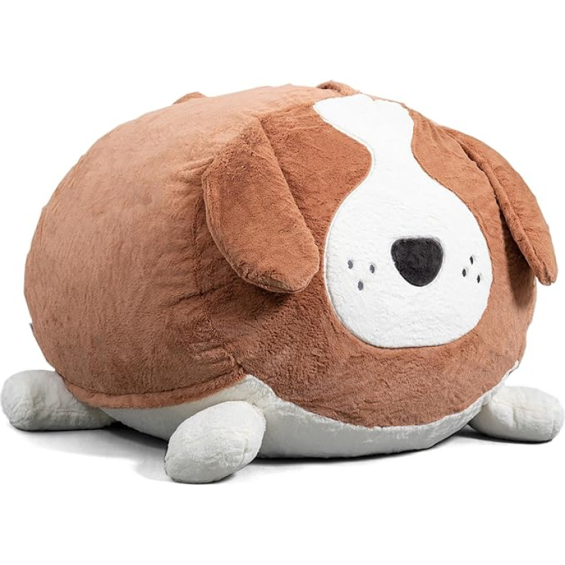 BIG JOE Wild Things 3ft vahtpolsterdatud vahtpolsterdatud kott eemaldatava kattega Kenny Canine Snugglepuff pehme kunstnahaga