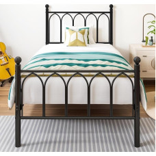 Diahomy metallist voodi lamellipõhjaga voodiraam peaplaadiga üheinimesevoodi külalisvoodiraam üheinimesevoodiraam 90 x 200 cm mustana