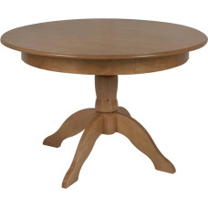 Memomad Ümmargune söögilaud pikendatav kuni 155 cm Massiivne teepuit Värv: Tamme