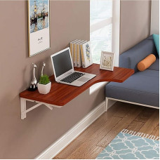 Klapptische Wandmontierter Klapptisch Drop Leaf Esstisch Computertisch Schreibtisch Schreibtisch, pruun, 100 * 60 * 40