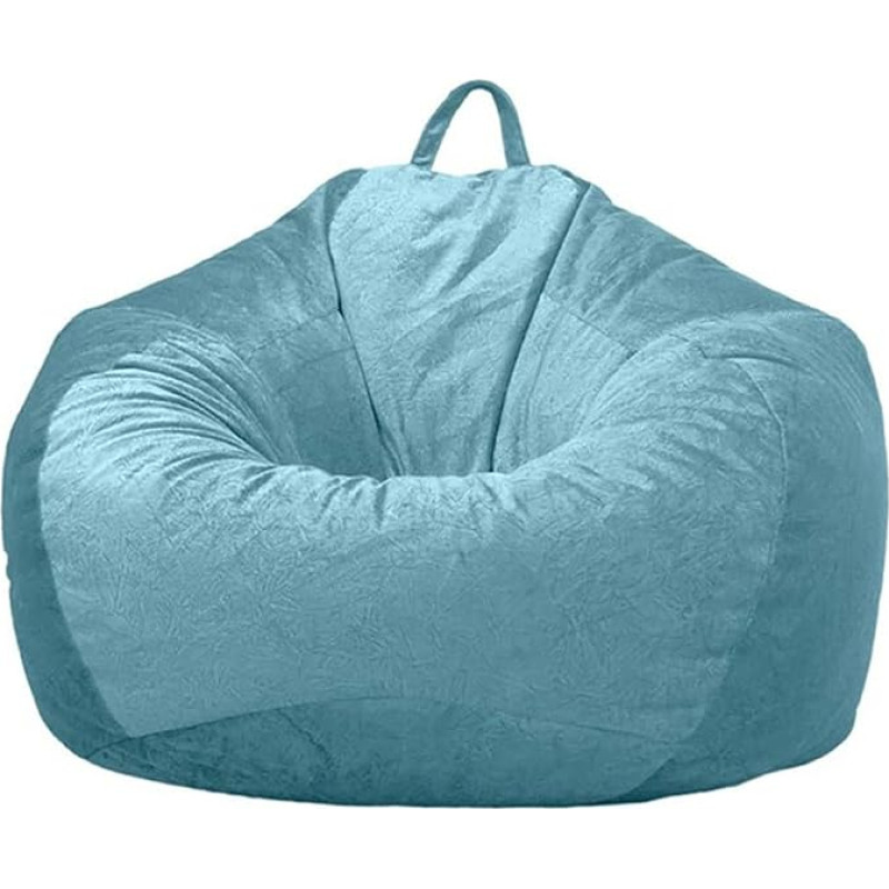 Bean Bag Chair Cover (ilma täidiseta), Extra Large Bean Bag Chair Cover Plush Soft Sofa Cover Bean Bag Cover lastele ja täiskasvanutele Helesinine 90 x 110 cm