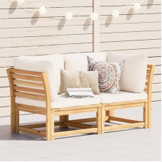 Rantry Garden diivan koos padjadega 2 istekohaga täispuidust akaatsiapuidust aia diivan voodi elutuba diivanid diivanid väljas elutoa patio välitingimustes mööbel