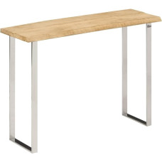 vidaXL konsoollaud, konsoolne küljelaud puukant terasest jalgadega, seinalaud elutuppa, esikusse, koridorilaud, täispuidust mango