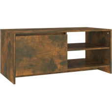 vidaXL kohvilaud koos hoiuruumiga Kõrvallaud elutoa laud kohvilaud diivanilaud teelaud elutuba suitsutatud tammepuust 102 x 50 x 45 cm puitmaterjali