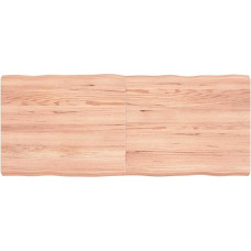 vidaXL lauaplaat, puidust lauaplaat, söögilaud, kohvilaud, täispuidust laud, käsitööna valmistatud servaga, asenduslaua saranate disain, helepruun, 120 x 50 x (2-6) cm, töödeldud täispuit