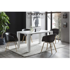 SalesFever Luke valge kõrgläikega söögilaud 180 x 90 cm