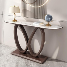 Moderner Konsolentisch für den Eingangsbereich mit Ablageflächen, dekorativer Flurtisch für Wohnzimmer und Foyer, 59 Zoll, Braun A - Stilvolle und funktsionaalne Wohnmöbel