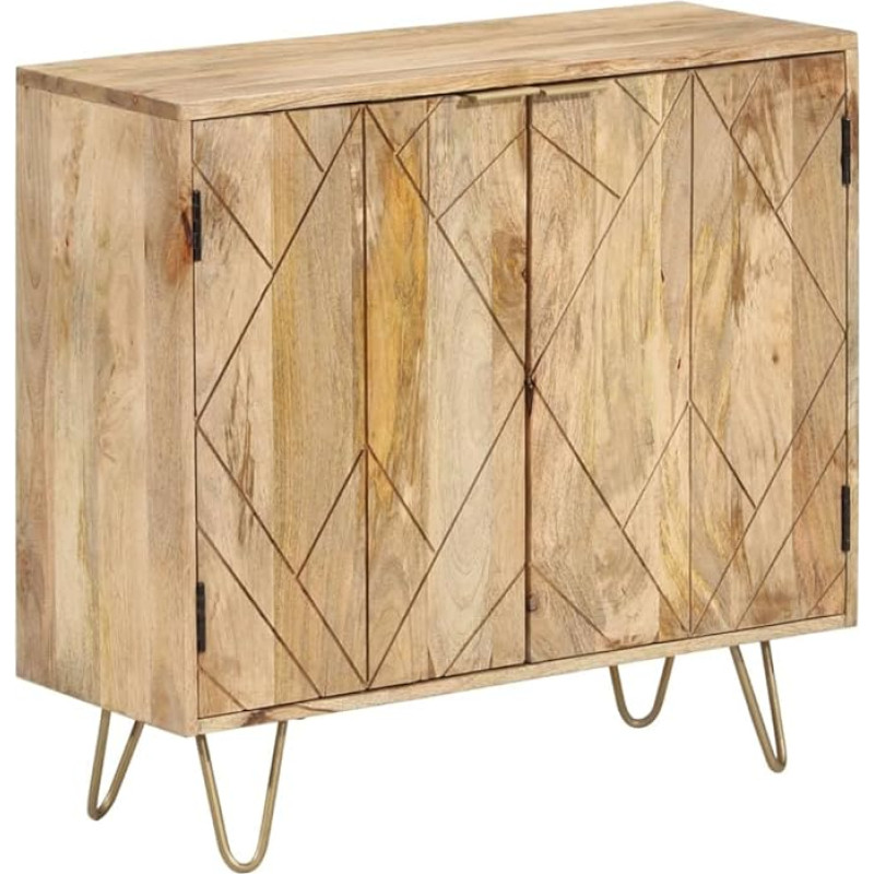 vidaXL Mango Wood Solid Sideboard 80 x 30 x 75 cm sahtlite kapp Sideboard mitmeotstarbeline kapp
