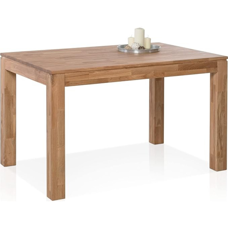 moebel-eins EMILION söögilaud massiivpuidust lakitud pöök 120 x 80 cm