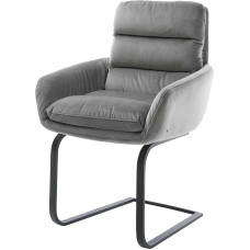 Abelia-Flex kiiktool käetugedega Cantilever Flat Black Velvet Grey