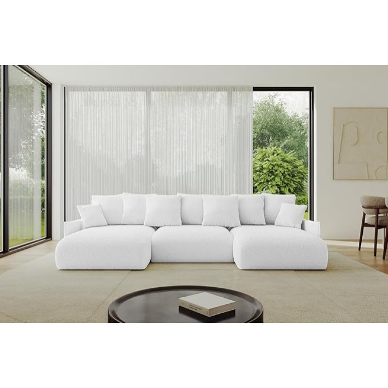 ALTDECOR ONESK-U-v1 U-kujuline nurgadiivan magamisfunktsiooniga ja voodikastiga nurgadiivan nurgadiivan U-kujuline laiutatav elutoa diivanvoodi diivanvoodi Cauchsofa ONESK-U-v1 304 x 165 x 40 cm