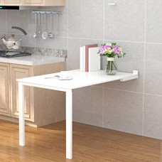 Nähtamatu ujuv kokkupandav seinalaud, kirjutuslaud, arvutilaud, multifunktsionaalne töölaud, köögilaud, söögilaud, teisaldatav seinamaalinguks, baarilaud, koos kruvidega (80 x 50 cm / 32 x 20 tolli)