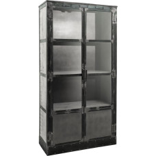 MASSIVMOEBEL24.DE Mango vitriinkapp 92 x 40 x 185 Hall lakitud rasketööstus #143