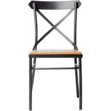 Mustad söögitoolid | Valmistatud rauast ja täispuidust | 85 x 40 x 46 cm | Nebraska mudel | Loft stiilne keskkond | Põhjamaine tool