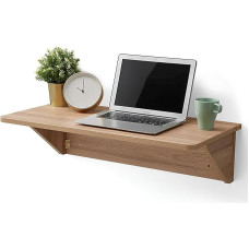 Moderner Klapptisch zur Wandmontage, saadaval erinevates suurustes, aus Massivholz, mit einem klick zusammenklappbar (Holzfarbe, 40 x 100 cm)