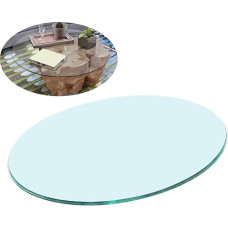 SAGIDAR Lauaklaas, läbipaistev turvaklaas, karastatud klaasist lauaplaat, 35 cm, 60 cm, 85 cm, 98 cm, klaasplaadid, lauaplaat, ilmastikukindel, ümmargune, super ilusad klaasplaadid
