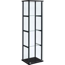 Coaster Home Furnishings Coaster Company of America Cary Curio kapp 16,8 x 14,2 x 63,7 tolli mustana