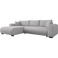 Mirjan24 Merkos Corduroy nurgadiivan, diivan magamisfunktsiooniga ja voodikastiga, elamismaastik, voodifunktsioon L-kujuline diivan, universaalne osman (Poso 110)