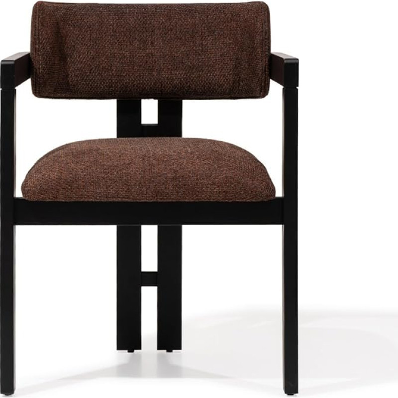 MELAGIO Aaron söögitool, must viimistlus, polsterdatud Performance kangast söögitool, aktsent küljetool, söögituba, elutuba, magamistuba, restoran, kohvik, täielikult kokku pandud