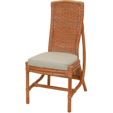 Söögitoa rotangist tool terrakotta värvi ja polsterdusega naturaalne rotangist DE