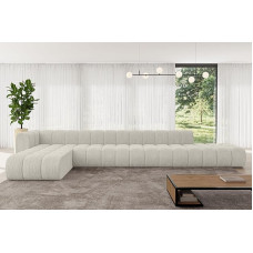 ALTDECOR Modulares Diivan Ecksofa L-forma nurgas modulaarne diivan Eckcouch Diivan Wohnlandschaft Diivan Bodensofa Polstersofa Zuvon-L3-478x177x70 cm Hellgrau