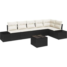 Rantry 6-teiliges Gartensofa Set mit Kissen aus Braunem Poly-Rattan Gartenlounge Model3355756